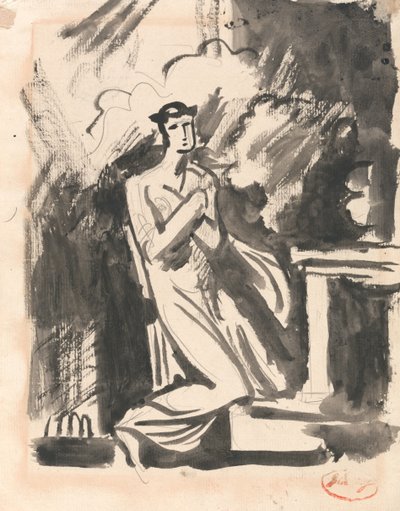 Iphigenia knælende ved et alter af George Romney