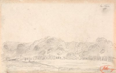 Landskab, muligvis Eartham af George Romney