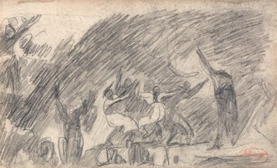 Macbeth ved heksehulen: Andet besøg af George Romney