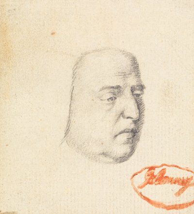 Mandligt hoved 2 af George Romney
