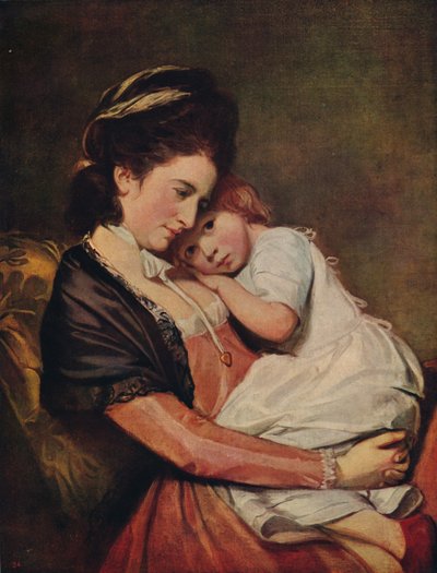 Mrs Johnstone og hendes søn, 1775-1780, c1915 af George Romney