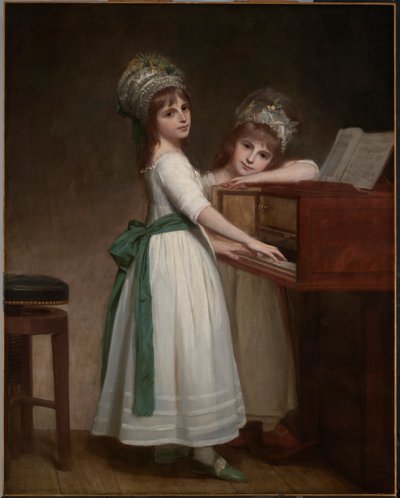 Portræt af Maria og Catherine, døtrene af Edward Thurlow, 1. baron Thurlow af George Romney