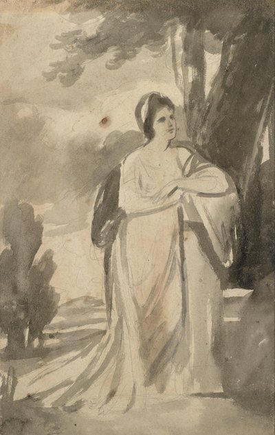 Portræt af Miss Curwen af George Romney
