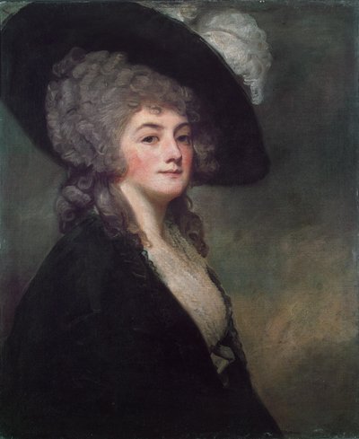 Portræt af fru Harrit Greer af George Romney
