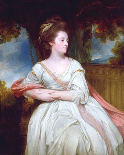Portræt af fru North af George Romney