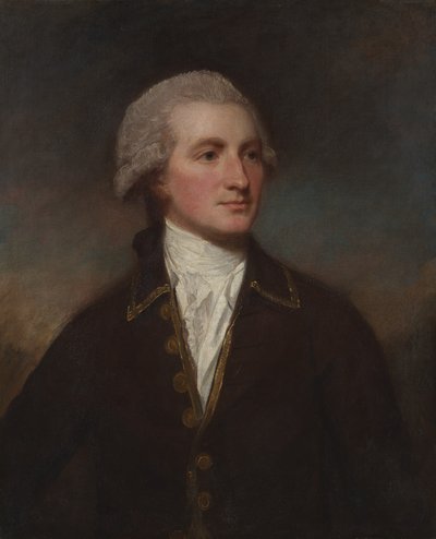 Portræt af en mand. af George Romney