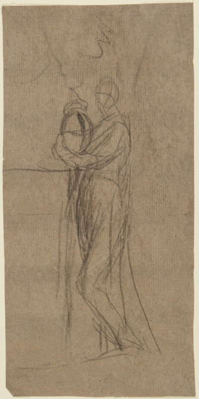 Portrætstudie af en stående kvinde af George Romney