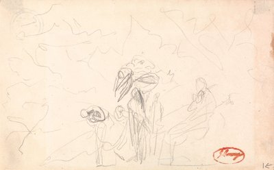 Muligvis en gruppe figurer med flyvende figurer af George Romney
