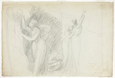 Prospero, Miranda og Caliban, fra The Tempest af George Romney