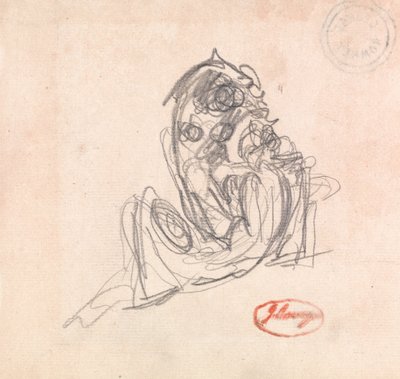 Liggende figur og siddende figur af George Romney