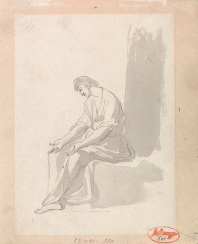 Siddende kvinde af George Romney