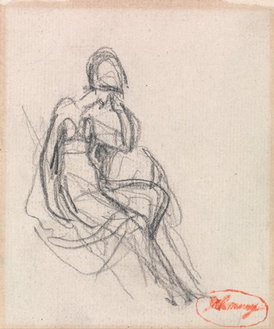 Siddende kvinde af George Romney