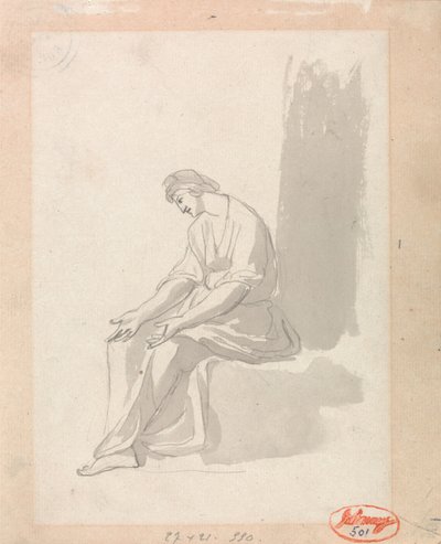 Siddende kvinde af George Romney