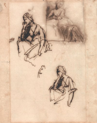 Siddende kvinde af George Romney