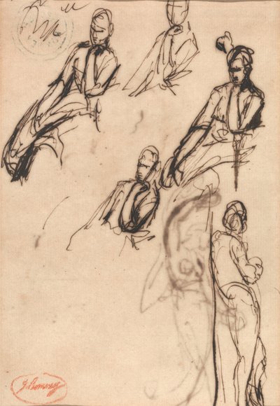 Siddende og stående figurer af George Romney