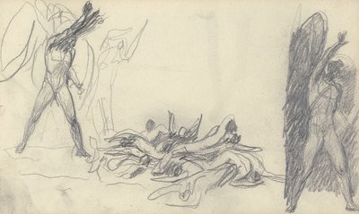 Tegning i skitsebog af George Romney