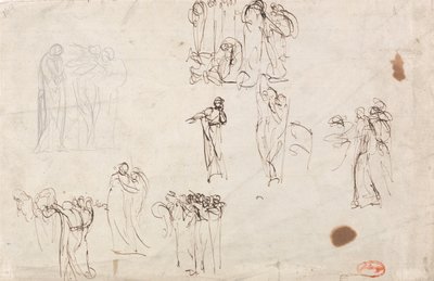 Skitser til "Anklagerne mod Susanna" af George Romney