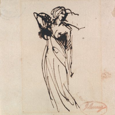 Stående kvindefigur af George Romney