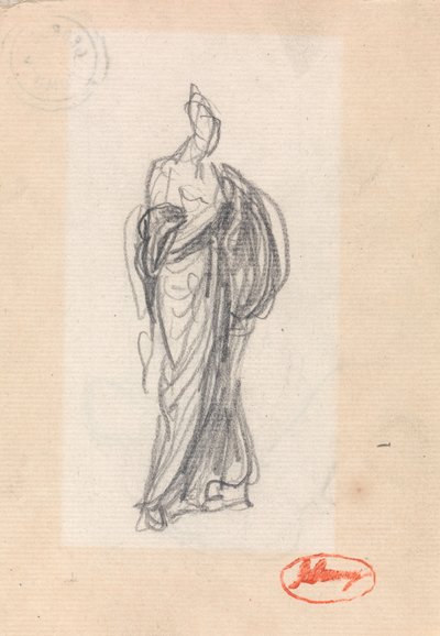 Stehende Frau mit klassischer Drapierung von George Romney