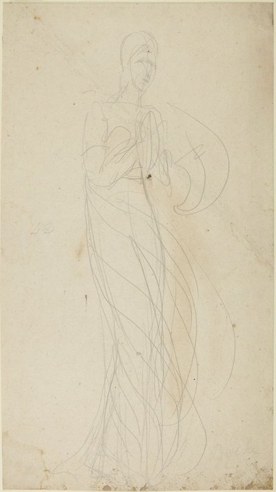 Stående kvindefigur af George Romney