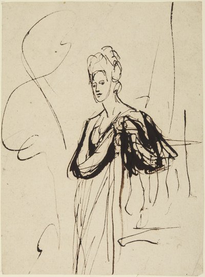 Stående kvindefigur, halvfigur af George Romney