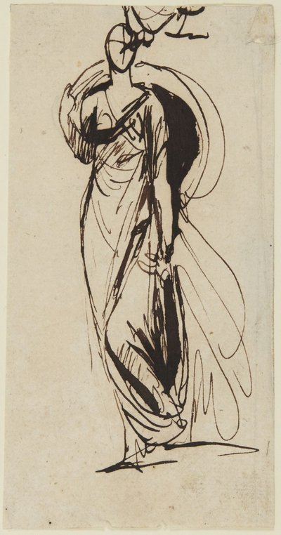 Studie til portrættet af vicomtesse Bulkeley af George Romney