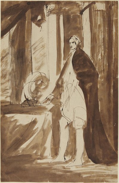 Studie til et portræt af en mand af George Romney