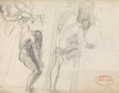 Studie af en mandlig figur af George Romney