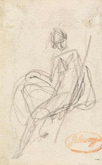 Studie af en siddende kvinde af George Romney