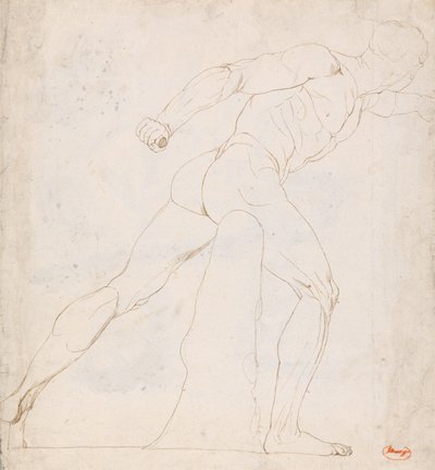 Undersøgelse af Borghese-gladiatoren af George Romney