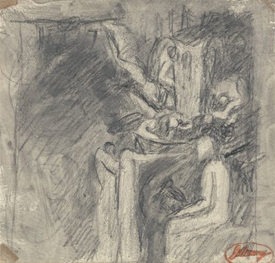 The Temptation of Christ, ca. 1796 (grafit på vævet papir) af George Romney