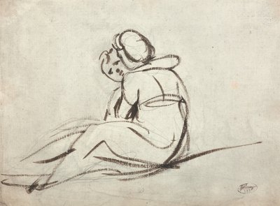 To børn, der omfavner hinanden af George Romney