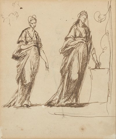 To kvindelige figurer af George Romney