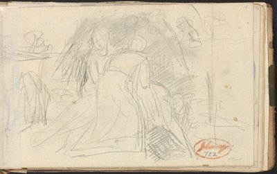To personer, der løfter en liggende person af George Romney