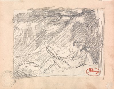 To elskende i et landskab af George Romney