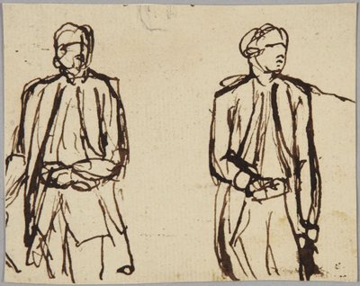 To stående mandlige figurer af George Romney