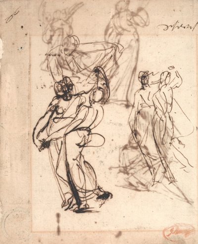 To studier af dansende par af George Romney