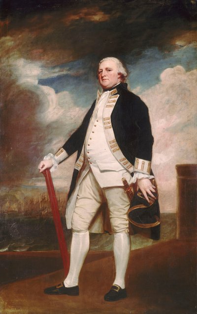 Viceadmiral George Darby (ca. 1720-1790) af George Romney