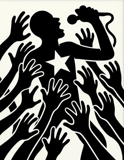 Rise Against the Pull, 2025 (akryl på lærred) af George Rosaly