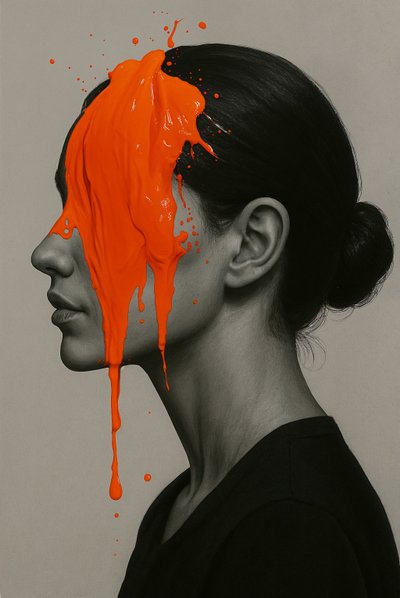 Signal in Silence, 2025 (akryl på lærred) af George Rosaly