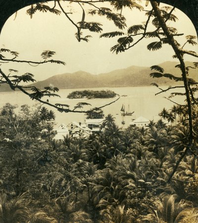 Udsigt over Samarai, Britisk Ny Guinea, c1909. af George Rose