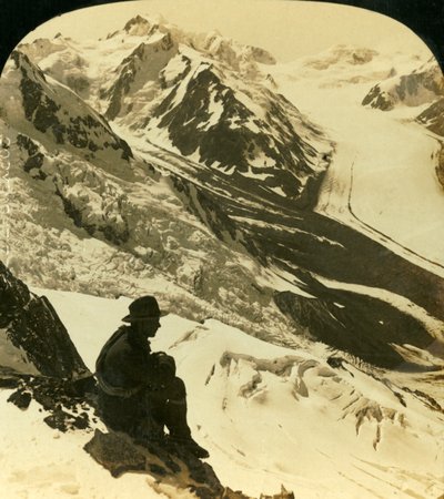 Tasman- og Rudolph-gletsjerne, de sydlige alper, New Zealand, c1909. af George Rose
