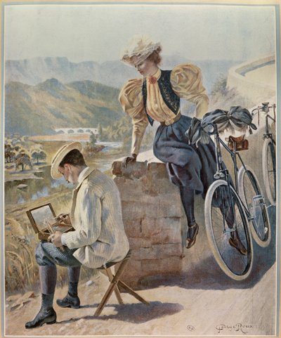 Par i Sydfrankrig, 20. århundrede (illustration) af George Roux