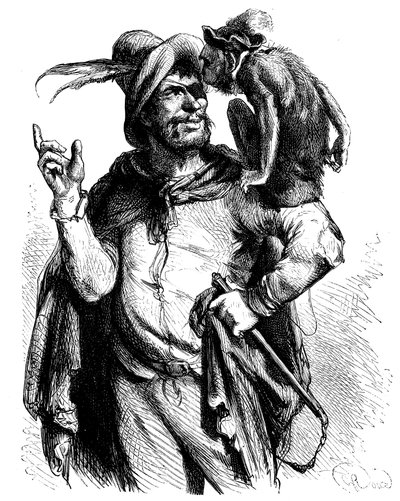 Illustration af George Roux (1853-1929) til Cervantes