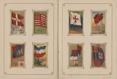Alle nationers flag og alle stater og territorier i Amerikas Forenede Stater - Sider 19 og 20, 1887 af George S. and Sons Harris