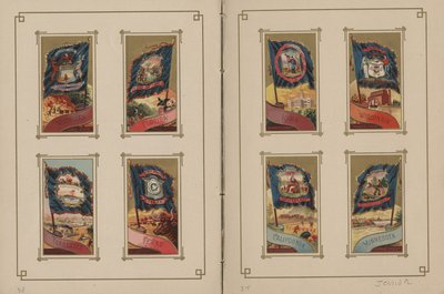 Flag for alle nationer og Amerikas Forenede Stater - Side 33 og 34, 1887 af George S. and Sons Harris