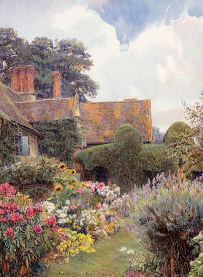Cleeve Prior, Worcestershire (farvelitografi) af George Samuel Elgood