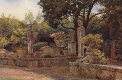 Italienske haver: Villa Piatti (farvelitografi) af George Samuel Elgood
