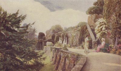 The Lower Terrace, Berkeley Castle af George Samuel Elgood