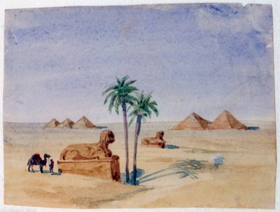 Sphinx and Pyramids, Giza II, 1820-1876 af George Sand